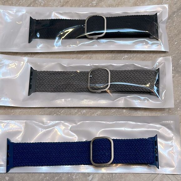3 Elastic Watch bands - Picture 1 of 4